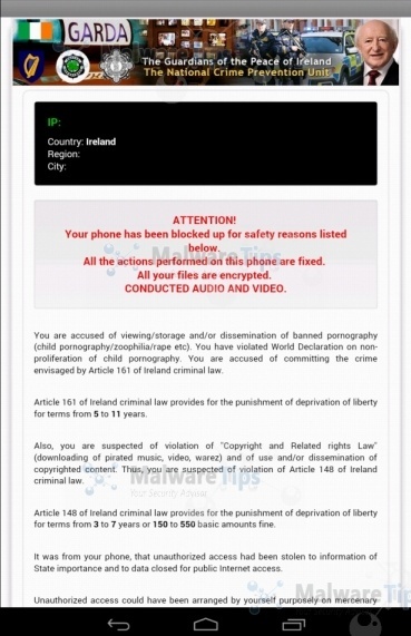 Virus de la Policía Nacional para Android