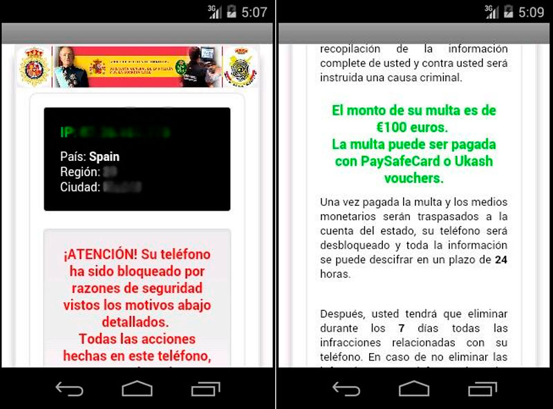 eliminar virus policia android